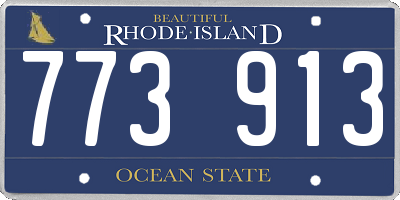 RI license plate 773913