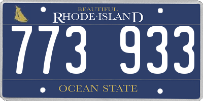 RI license plate 773933