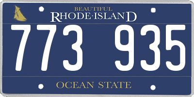 RI license plate 773935