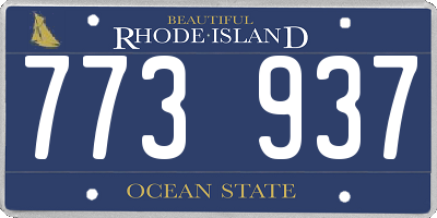 RI license plate 773937