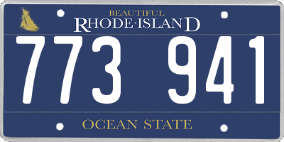 RI license plate 773941