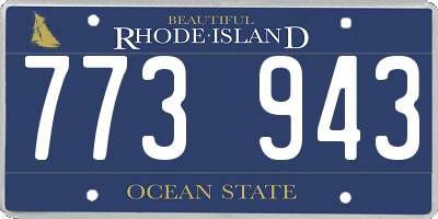 RI license plate 773943