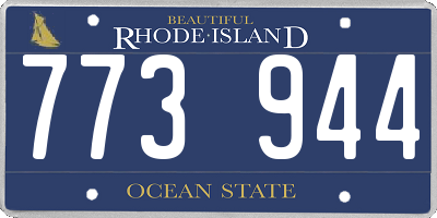 RI license plate 773944