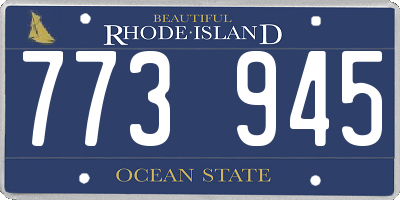 RI license plate 773945