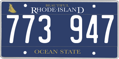 RI license plate 773947