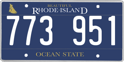RI license plate 773951
