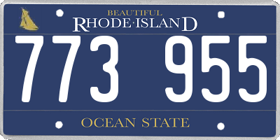 RI license plate 773955