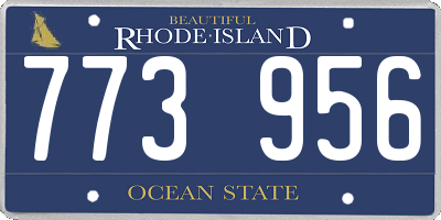 RI license plate 773956