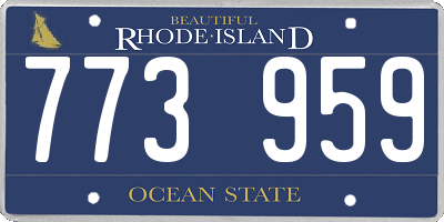 RI license plate 773959