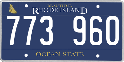 RI license plate 773960