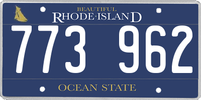 RI license plate 773962