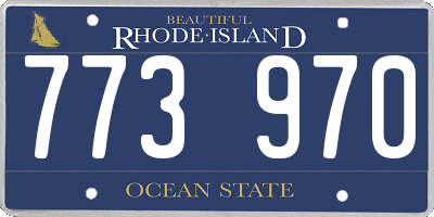 RI license plate 773970