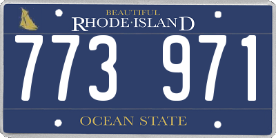 RI license plate 773971