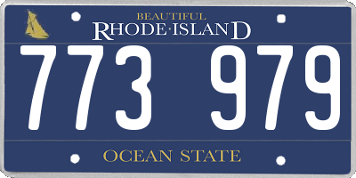 RI license plate 773979