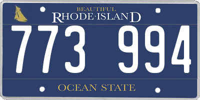 RI license plate 773994