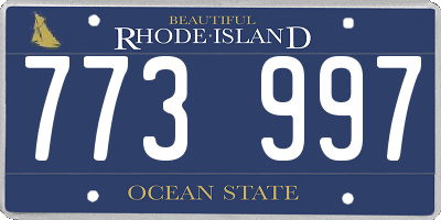 RI license plate 773997