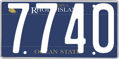 RI license plate 7740