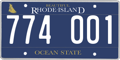 RI license plate 774001