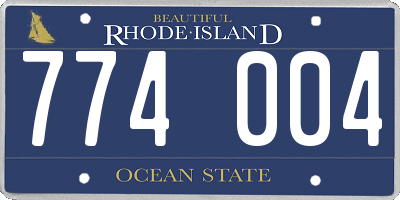 RI license plate 774004