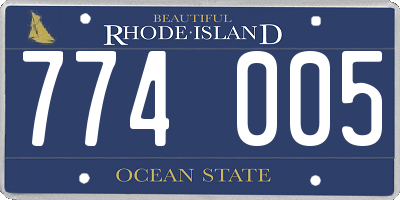 RI license plate 774005