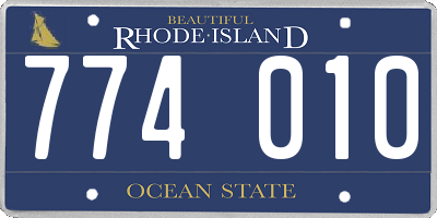 RI license plate 774010