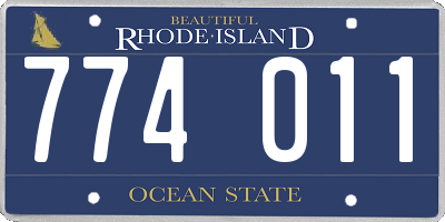 RI license plate 774011