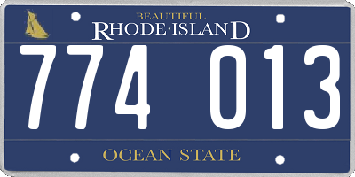RI license plate 774013