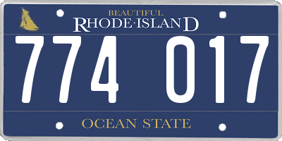 RI license plate 774017