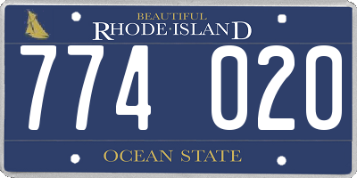 RI license plate 774020