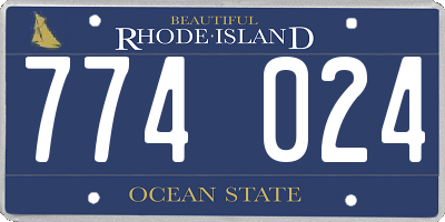 RI license plate 774024