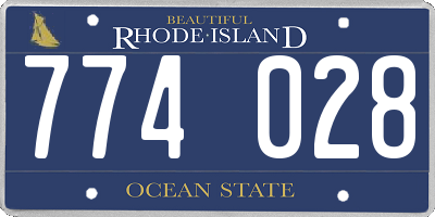 RI license plate 774028