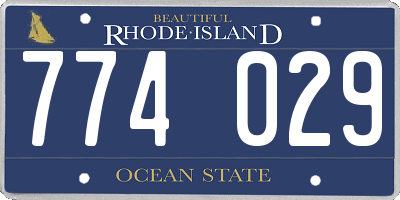 RI license plate 774029