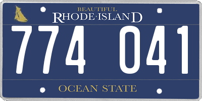 RI license plate 774041