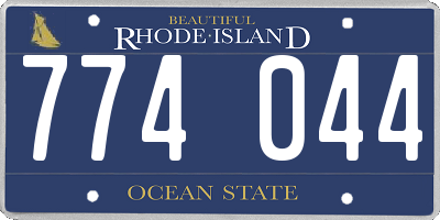RI license plate 774044