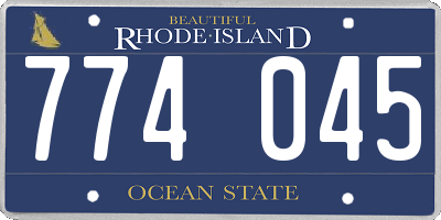 RI license plate 774045
