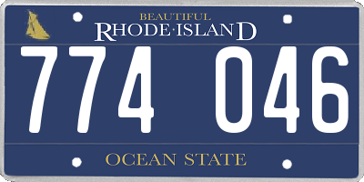 RI license plate 774046