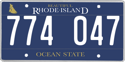 RI license plate 774047
