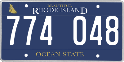 RI license plate 774048