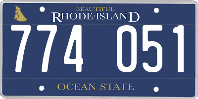 RI license plate 774051