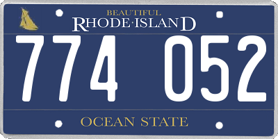 RI license plate 774052