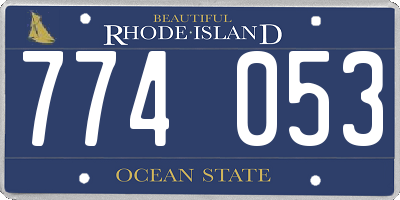 RI license plate 774053