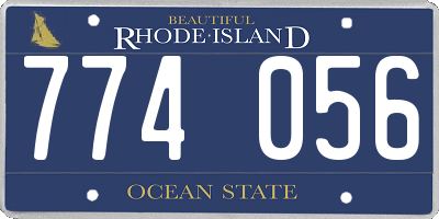 RI license plate 774056