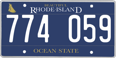 RI license plate 774059