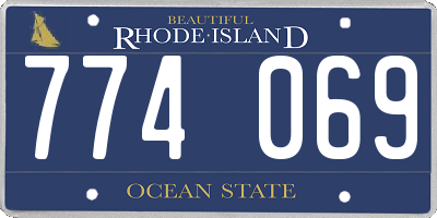 RI license plate 774069