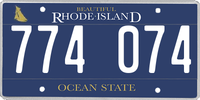 RI license plate 774074