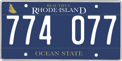 RI license plate 774077
