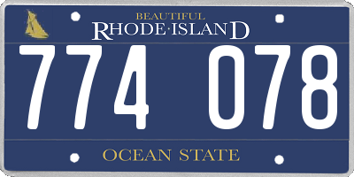 RI license plate 774078