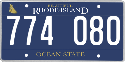 RI license plate 774080