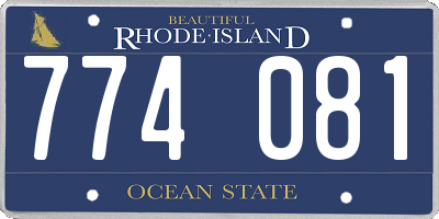 RI license plate 774081