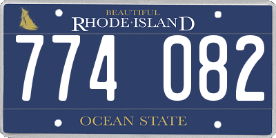 RI license plate 774082